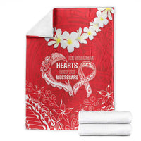 Heart Health Awareness Blanket Polynesian Red Ribbon LT05 - Polynesian Pride