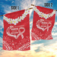 Heart Health Awareness Garden Flag Polynesian Red Ribbon LT05 - Polynesian Pride