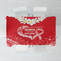Heart Health Awareness Tablecloth Polynesian Red Ribbon LT05 Red - Polynesian Pride