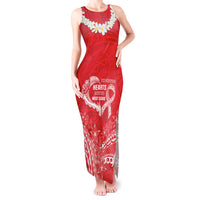Heart Health Awareness Tank Maxi Dress Polynesian Red Ribbon LT05 Women Red - Polynesian Pride