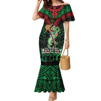 New Zealand ANZAC Day Family Matching Mermaid Dress and Hawaiian Shirt Aotearoa Hei Tiki