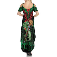 New Zealand ANZAC Day Family Matching Summer Maxi Dress and Hawaiian Shirt Aotearoa Hei Tiki