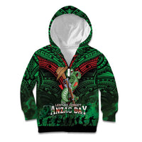New Zealand ANZAC Day Kid Hoodie Aotearoa Hei Tiki