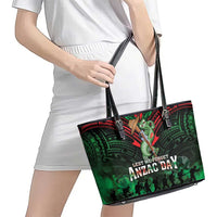 New Zealand ANZAC Day Leather Tote Bag Aotearoa Hei Tiki