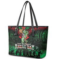 New Zealand ANZAC Day Leather Tote Bag Aotearoa Hei Tiki