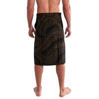 Hawaii King Kamehameha Day Lavalava Polynesian Pattern Mix Hibiscus Gold