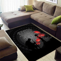 Cook Islands ANZAC Day Area Rug Soldier Silhouette Remembrance