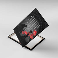 Cook Islands ANZAC Day Canvas Wall Art Soldier Silhouette Remembrance LT05 With Frame Black - Polynesian Pride