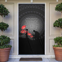 Cook Islands ANZAC Day Door Cover Soldier Silhouette Remembrance