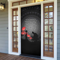 Cook Islands ANZAC Day Door Cover Soldier Silhouette Remembrance