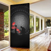 Cook Islands ANZAC Day Door Cover Soldier Silhouette Remembrance