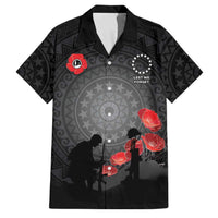 Cook Islands ANZAC Day Family Matching Off Shoulder Maxi Dress and Hawaiian Shirt Soldier Silhouette Remembrance