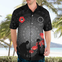 Cook Islands ANZAC Day Hawaiian Shirt Soldier Silhouette Remembrance LT05 - Polynesian Pride