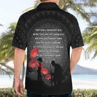 Cook Islands ANZAC Day Hawaiian Shirt Soldier Silhouette Remembrance LT05 - Polynesian Pride