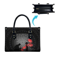 Cook Islands ANZAC Day Leather Bag Soldier Silhouette Remembrance LT05 - Polynesian Pride