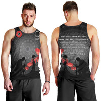 Cook Islands ANZAC Day Men Tank Top Soldier Silhouette Remembrance LT05 - Polynesian Pride
