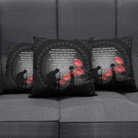 Cook Islands ANZAC Day Pillow Cover Soldier Silhouette Remembrance LT05 - Polynesian Pride