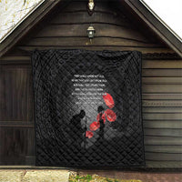 Cook Islands ANZAC Day Quilt Soldier Silhouette Remembrance LT05 - Polynesian Pride