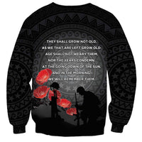 Cook Islands ANZAC Day Sweatshirt Soldier Silhouette Remembrance LT05 - Polynesian Pride