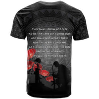 Cook Islands ANZAC Day T Shirt Soldier Silhouette Remembrance LT05 - Polynesian Pride