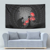 Cook Islands ANZAC Day Tapestry Soldier Silhouette Remembrance LT05 - Polynesian Pride