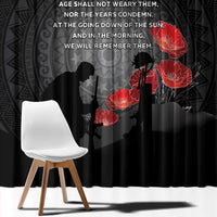 Cook Islands ANZAC Day Window Curtain Soldier Silhouette Remembrance LT05 - Polynesian Pride