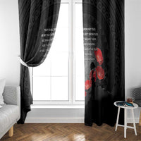 Cook Islands ANZAC Day Window Curtain Soldier Silhouette Remembrance LT05 - Polynesian Pride