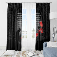 Cook Islands ANZAC Day Window Curtain Soldier Silhouette Remembrance LT05 - Polynesian Pride