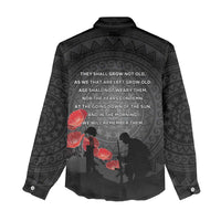 Cook Islands ANZAC Day Women Casual Shirt Soldier Silhouette Remembrance LT05 - Polynesian Pride