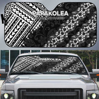 Hawaii Papakolea Born And Raised Auto Sun Shade Hawaiian Tribal Pattern LT05 Black - Polynesian Pride