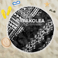 Hawaii Papakolea Born And Raised Beach Blanket Hawaiian Tribal Pattern LT05 One Size 150cm Black - Polynesian Pride
