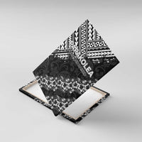 Hawaii Papakolea Born And Raised Canvas Wall Art Hawaiian Tribal Pattern LT05 With Frame Black - Polynesian Pride