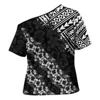 Hawaii Papakolea Born And Raised Cross Shoulder Shirt Hawaiian Tribal Pattern LT05 - Polynesian Pride
