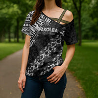 Hawaii Papakolea Born And Raised Cross Shoulder Shirt Hawaiian Tribal Pattern LT05 - Polynesian Pride