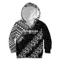 Hawaii Papakolea Born And Raised Kid Hoodie Hawaiian Tribal Pattern LT05 Zip Hoodie Black - Polynesian Pride