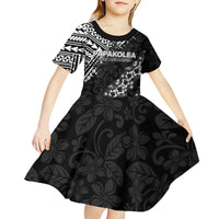 Hawaii Papakolea Born And Raised Kid Short Sleeve Dress Hawaiian Tribal Pattern LT05 - Polynesian Pride
