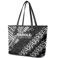 Hawaii Papakolea Born And Raised Leather Tote Bag Hawaiian Tribal Pattern LT05 - Polynesian Pride