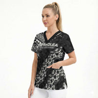 Hawaii Papakolea Born And Raised Scrub Top Hawaiian Tribal Pattern LT05 - Polynesian Pride