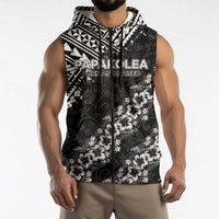Hawaii Papakolea Born And Raised Sleeveless Zip Hoodie Hawaiian Tribal Pattern LT05 - Polynesian Pride