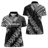 Hawaii Papakolea Born And Raised Women Polo Shirt Hawaiian Tribal Pattern LT05 - Polynesian Pride
