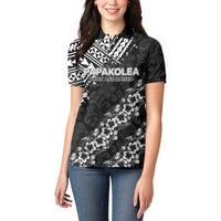 Hawaii Papakolea Born And Raised Women Polo Shirt Hawaiian Tribal Pattern LT05 - Polynesian Pride