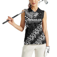 Hawaii Papakolea Born And Raised Women Sleeveless Polo Shirt Hawaiian Tribal Pattern LT05 - Polynesian Pride