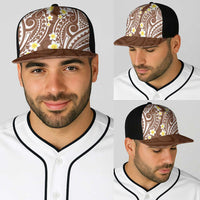 Plumeria With Brown Polynesian Tattoo Pattern Baseball Net Cap LT05 - Polynesian Pride