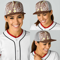Plumeria With Brown Polynesian Tattoo Pattern Baseball Net Cap LT05 - Polynesian Pride