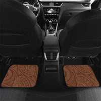Plumeria With Brown Polynesian Tattoo Pattern Car Mats LT05 Set 2pcs - Back Brown - Polynesian Pride