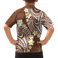 Plumeria With Brown Polynesian Tattoo Pattern Hawaiian Shirt LT05 - Polynesian Pride