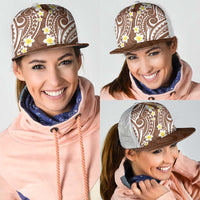 Plumeria With Brown Polynesian Tattoo Pattern Mesh Trucker Cap LT05 - Polynesian Pride