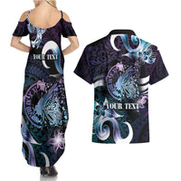 Personalised Polynesia Suicide Prevention Awareness Couples Matching Summer Maxi Dress and Hawaiian Shirt No Story Should End Too Soon LT05 - Polynesian Pride