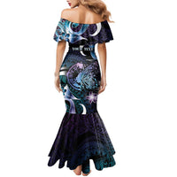 Personalised Polynesia Suicide Prevention Awareness Family Matching Mermaid Dress and Hawaiian Shirt No Story Should End Too Soon