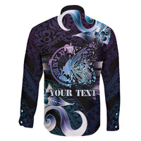 Personalised Polynesia Suicide Prevention Awareness Family Matching Off Shoulder Short Dress and Hawaiian Shirt No Story Should End Too Soon LT05 - Polynesian Pride